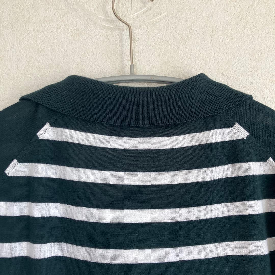 新品　john smedley SOLAオーバーサイズボーダー ニットポロ