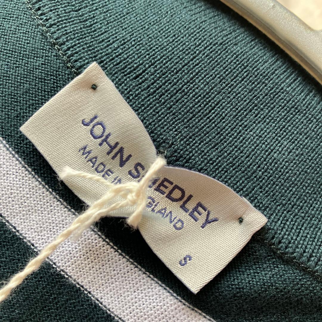 新品　john smedley SOLAオーバーサイズボーダー ニットポロ