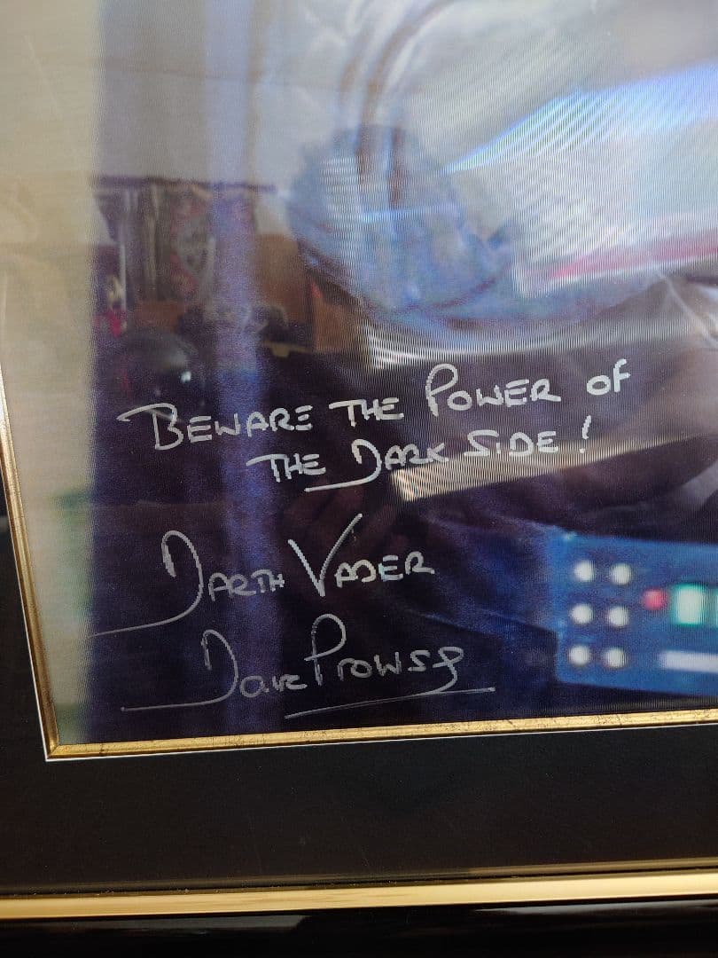 Star Wars Darth Vader　メッセージ&直筆サイン
