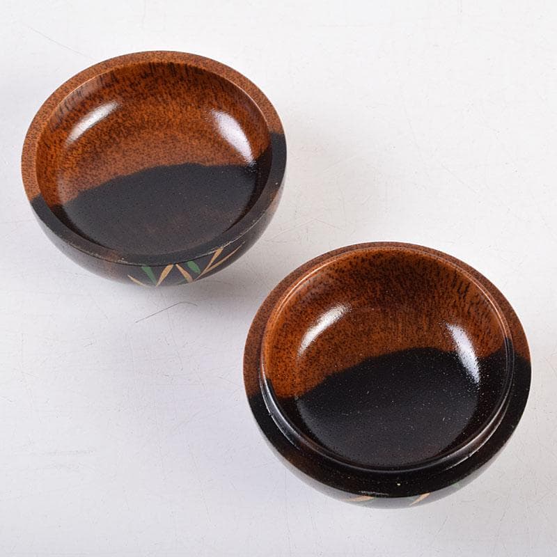 茶道具　中村宗悦作　柳に蛙蒔絵　丸香合　共箱　V　8431