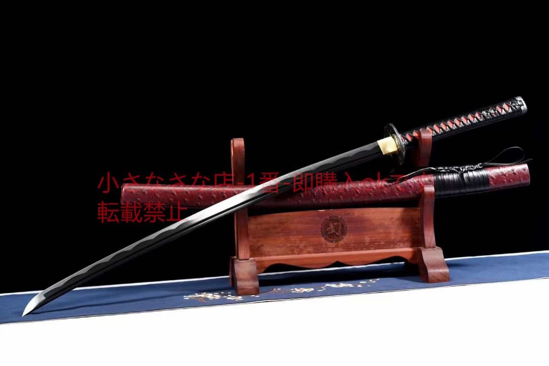 【狂殺】中炭素鋼発黒武士刀  古兵器 武具 刀装具 日本刀 模造刀 居合刀
