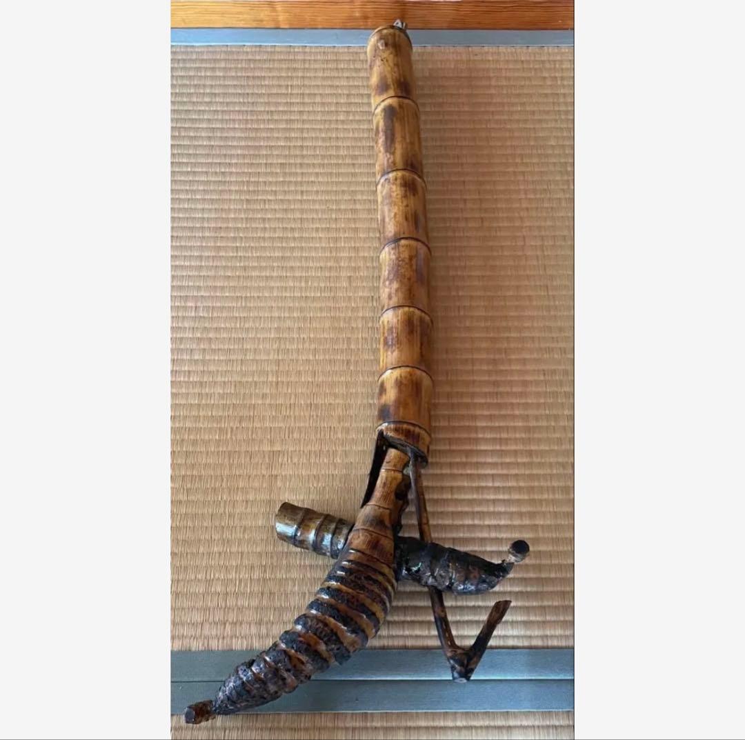 D*P様 囲炉裏自在鉤　竹製　古民具