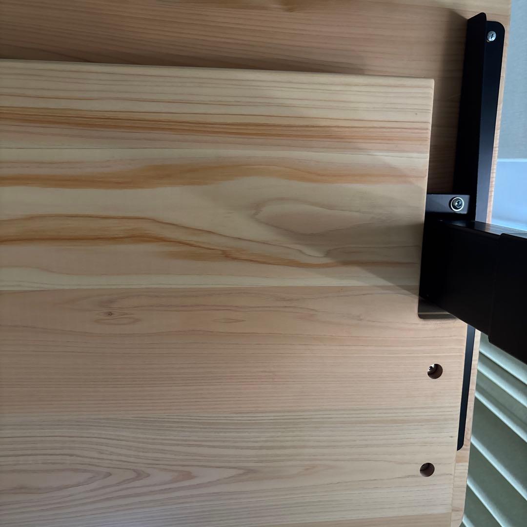 国産無垢材ヒノキ昇降デスク　キシル　N120