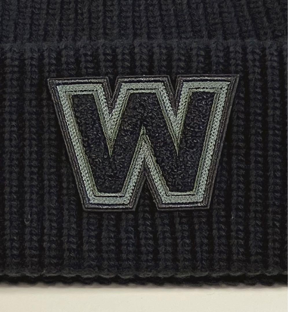 マックスマーラ ロゴ ニット帽 ブラック