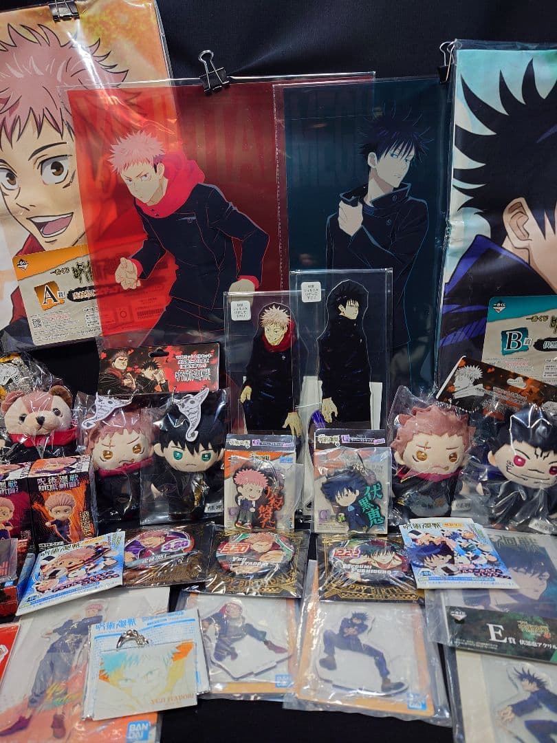 呪術廻戦 虎杖悠仁＆伏黒恵 マスコットぬい ベア Tシャツ他公式グッズ大量詰合せ