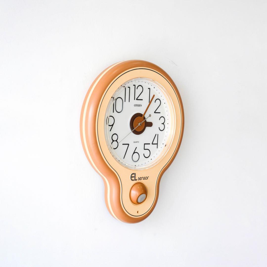 掛時計　CITIZEN EL sensor ポストモダン　レトロ