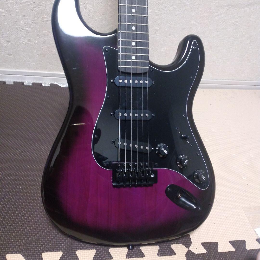 SELDER ストラトタイプエレキギター、パープルカラー美品！音出し確認済み品！