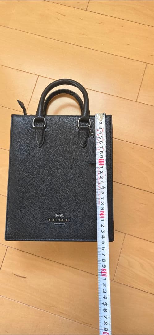 COACH ブラック レザートートバッグ