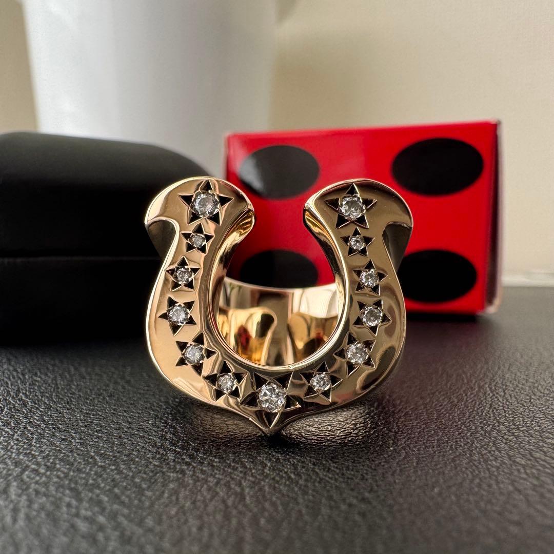 「超美品」TENDERLOIN テンダーロイン ホースシューリング 13号ダイヤ