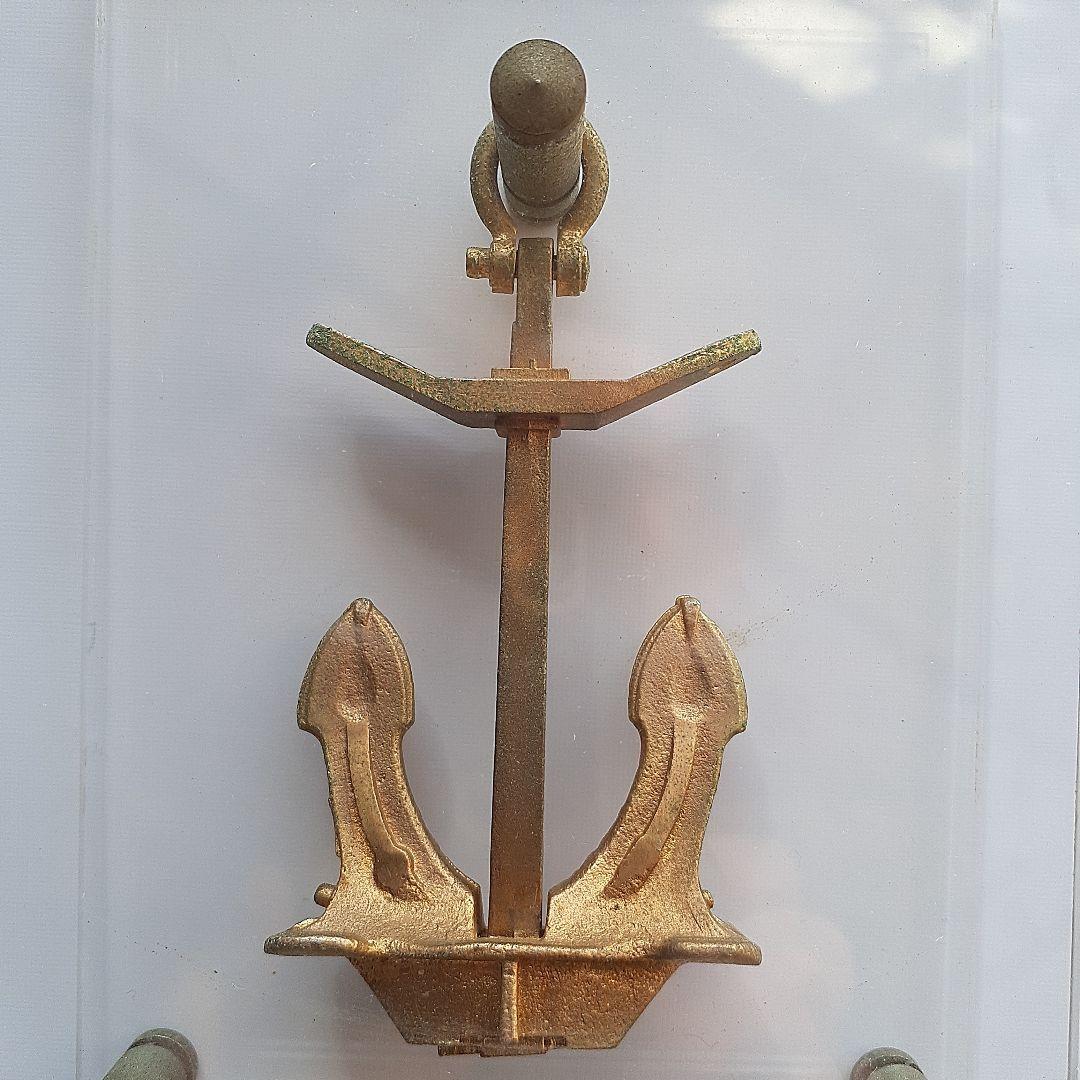 軍艦陸奥引揚記念の錨模型、ヴィンテージ