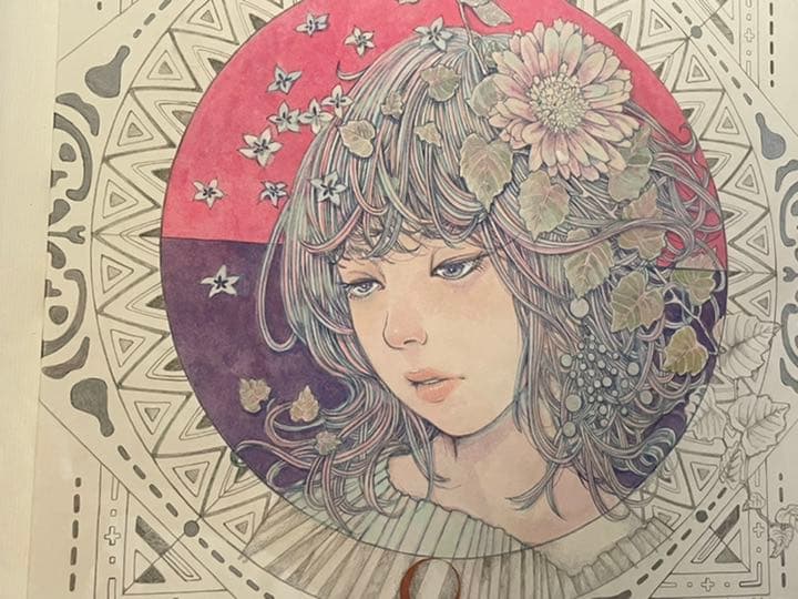 木村智博「ウチとソト 」木製パネル、アクリルガッシュ、色鉛筆、鉛筆