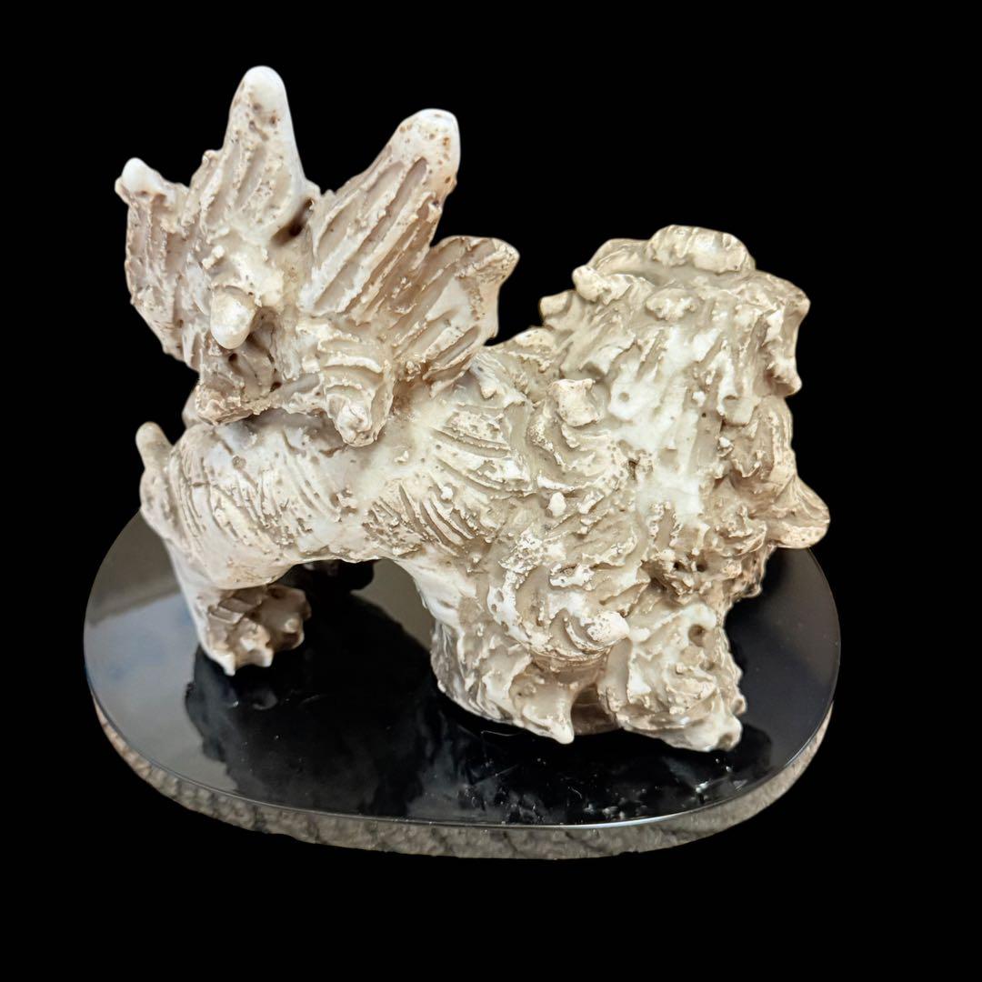 【レア】瀬戸焼 獅子陶器 大日窯　星合信令作 シーサー 骨董 台付き