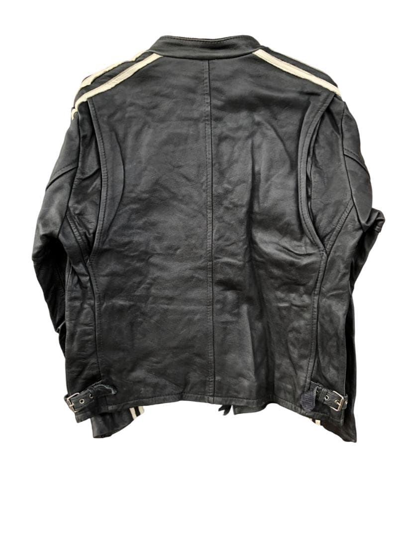 [訳あり]新品 Schott シングルライダースレザージャケット ブラック/XL