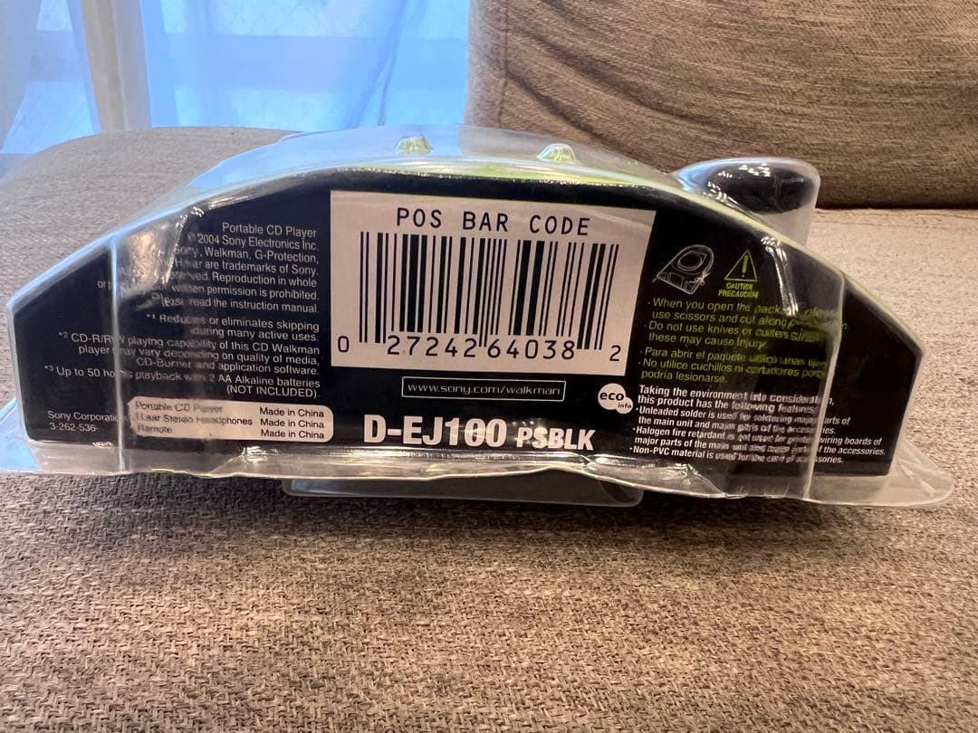 新品未開封　Sony D-EJ100 ポータブルCDプレーヤー PSBLK