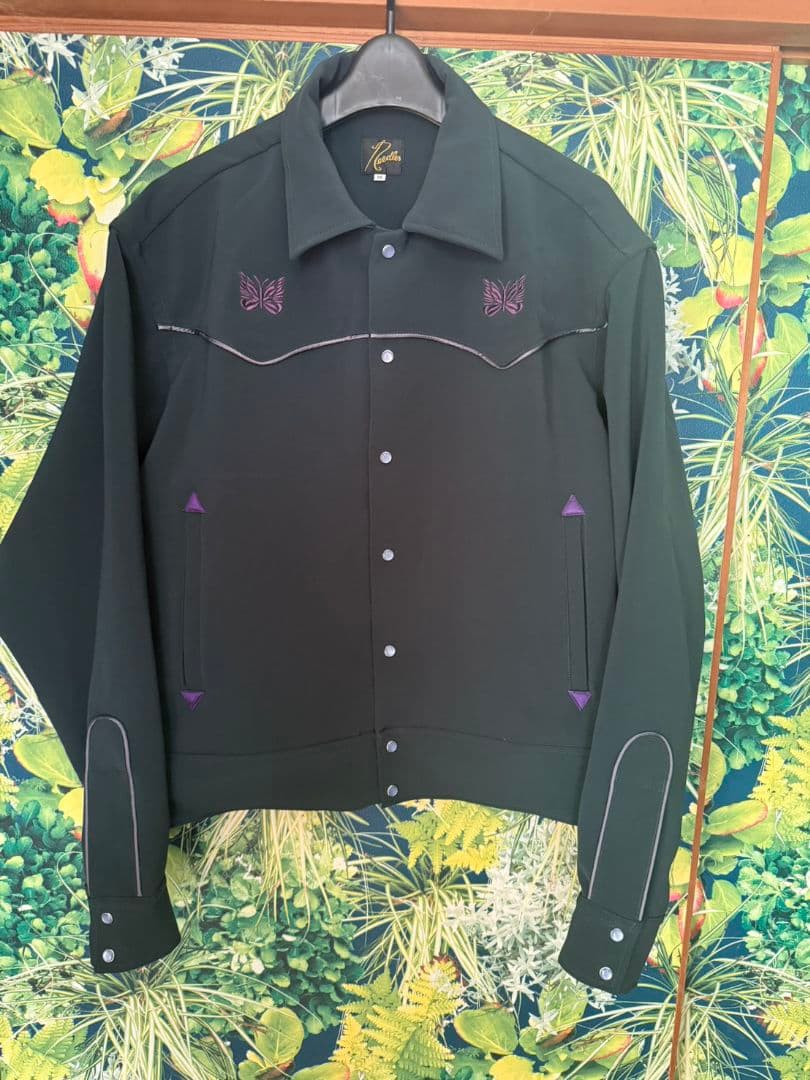 一*虎様 ニードルス　蝶刺繍 ブラックジャケット