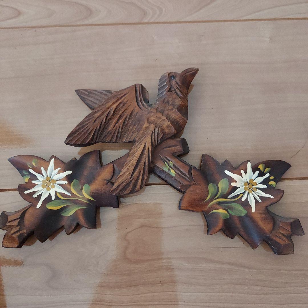 木製鳩時計　スイス製