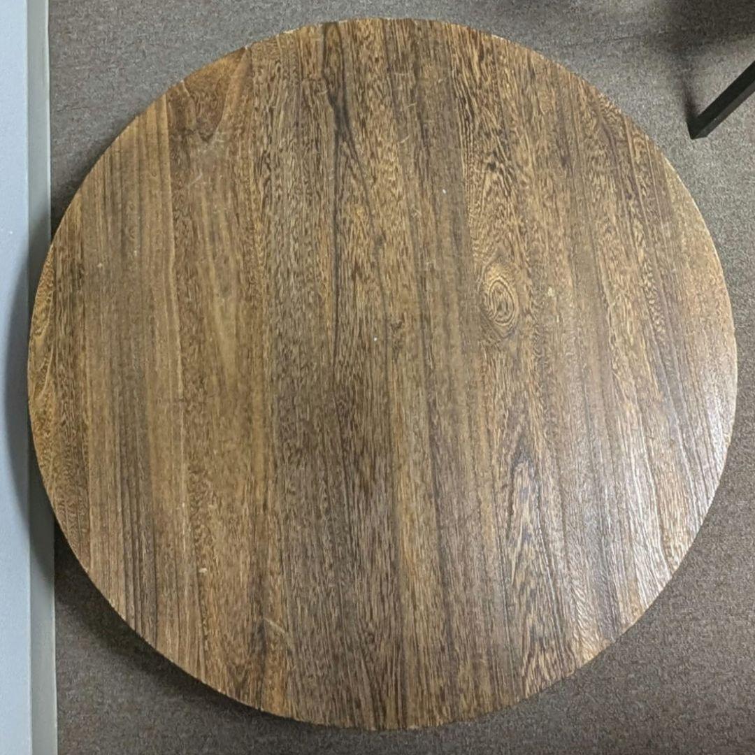タモ材　座卓　丸テーブル　ちゃぶ台 昭和　レトロ　アンティーク　ヴィンテージ