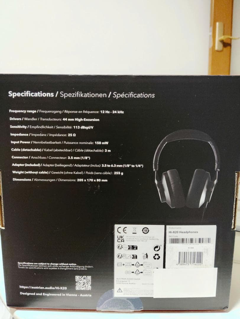 ヘッドホン Austrian Audio Hi-X20