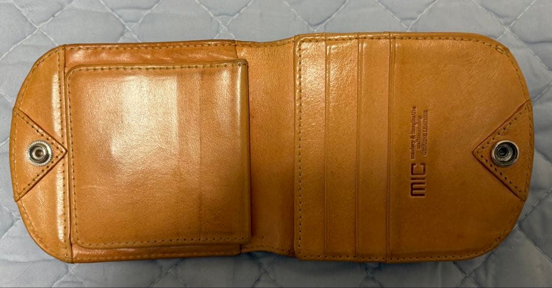 ‼️お値下げ‼️micナチュラルヌメ　ヒップポケット革財布（小銭入れ付き）