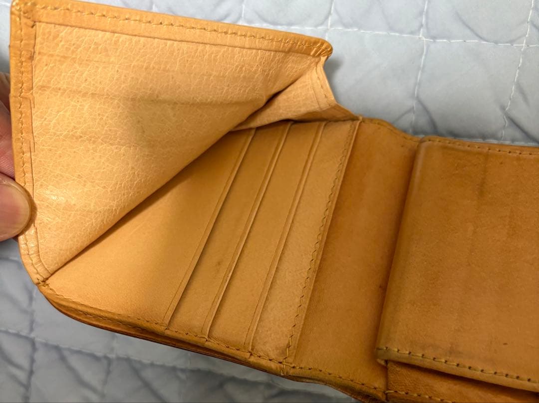 ‼️お値下げ‼️micナチュラルヌメ　ヒップポケット革財布（小銭入れ付き）