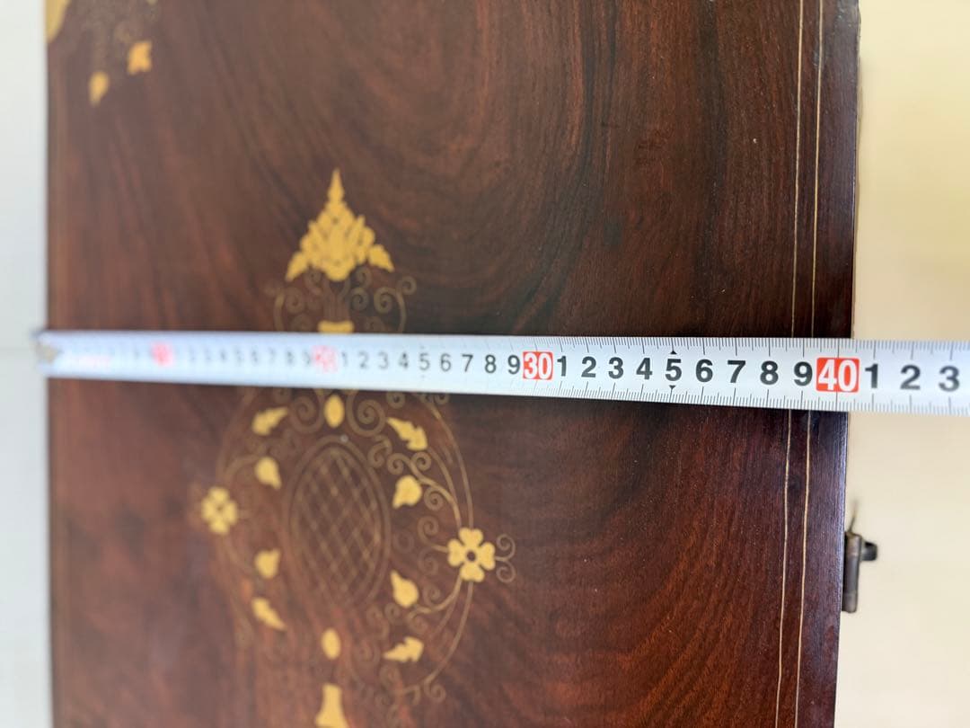 【引き取り可】 ローズウッド製の装飾収納箱　ねこあし　猫足