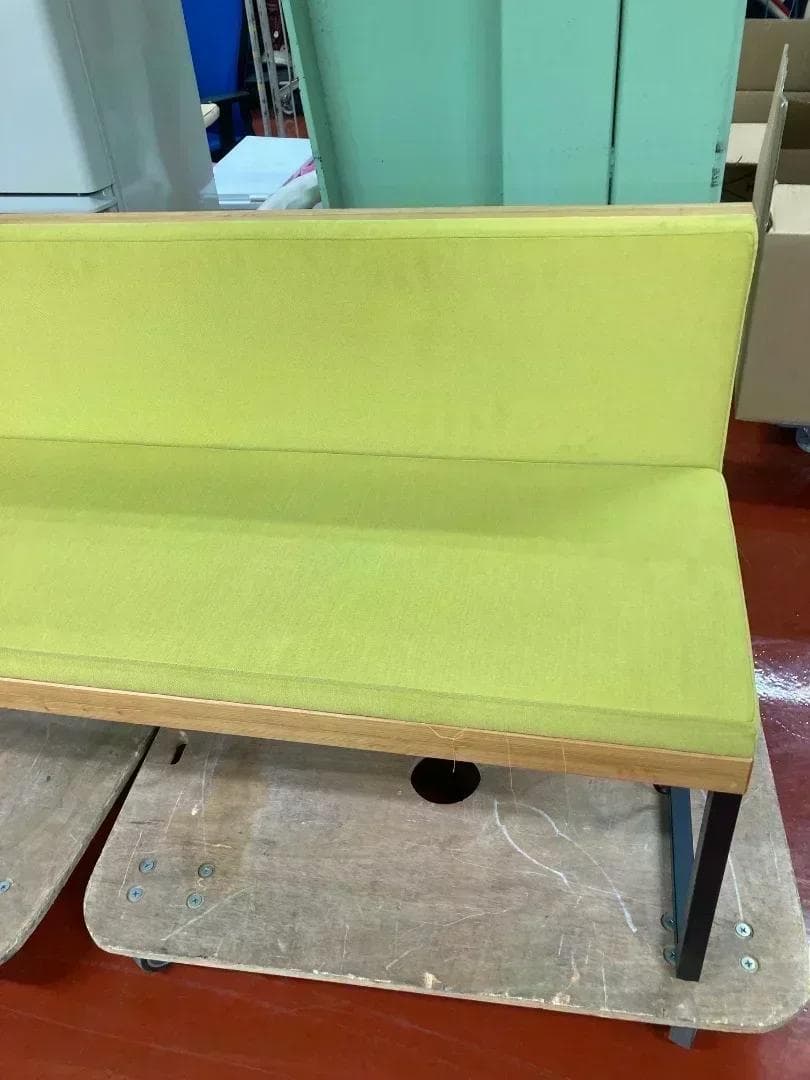 無印良品 株式会社内田洋行 ベンチ型ソファ ライトグリーン