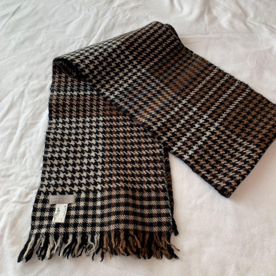 MARGARET HOWELL チェック柄マフラー