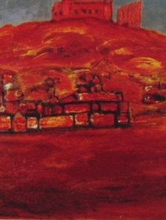 三岸節子、「ラコラオーラの城」、厳選、希少画集・額装画、新品高級額 額装付