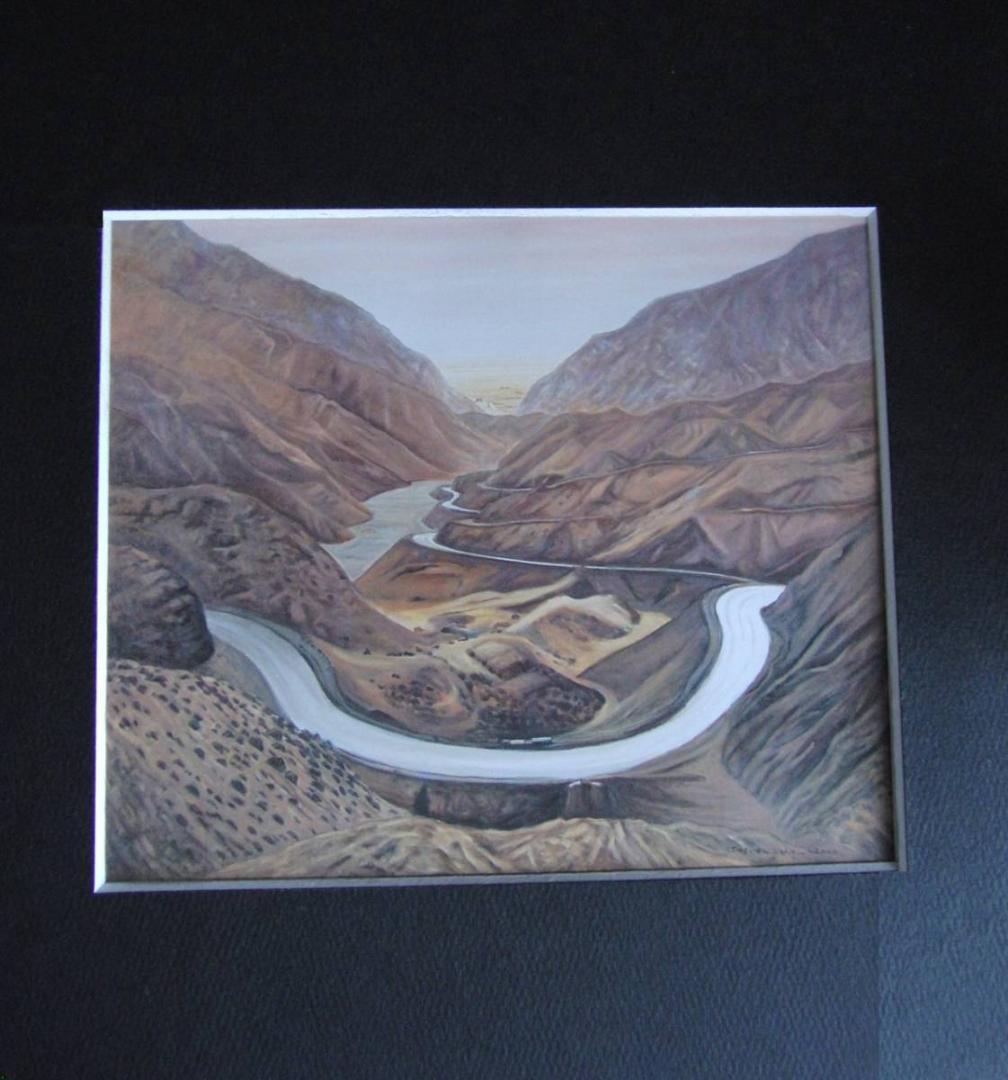 井上俊郎、【カイバル峠（ガンダーラへの道、パキスタン）】、希少な額装用画集より