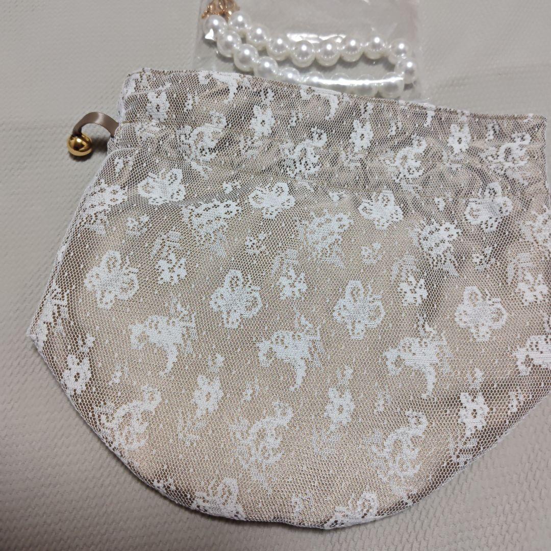 ✿お値下げ✿フェイラー ハイジ 巾着バッグ レース ベージュ