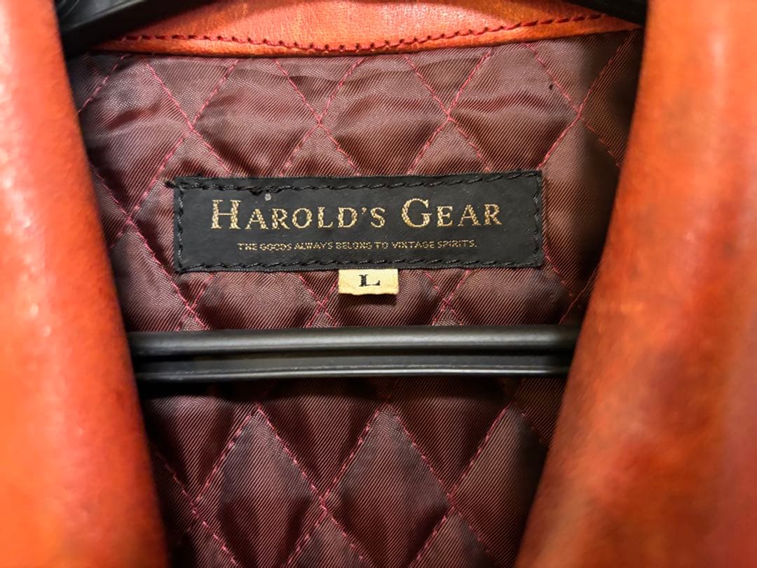 ハロルズギア　ライダースジャケット 赤　ホースレザー　馬革　定価10万円