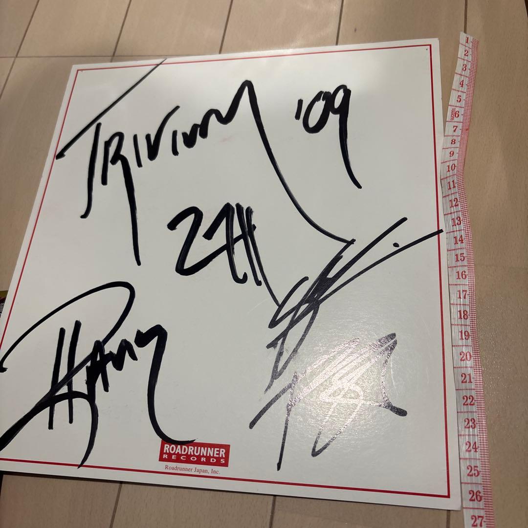 【極希少/公式】TRIVIUM トリヴィアム 直筆サイン色紙 (2009年来日時