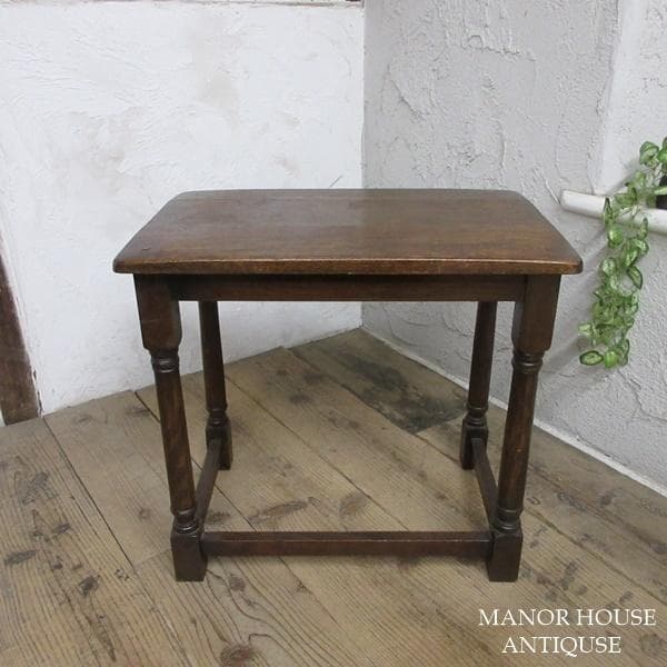 イギリス アンティーク 家具 ネストテーブル サイドテーブル 3台組 6165d