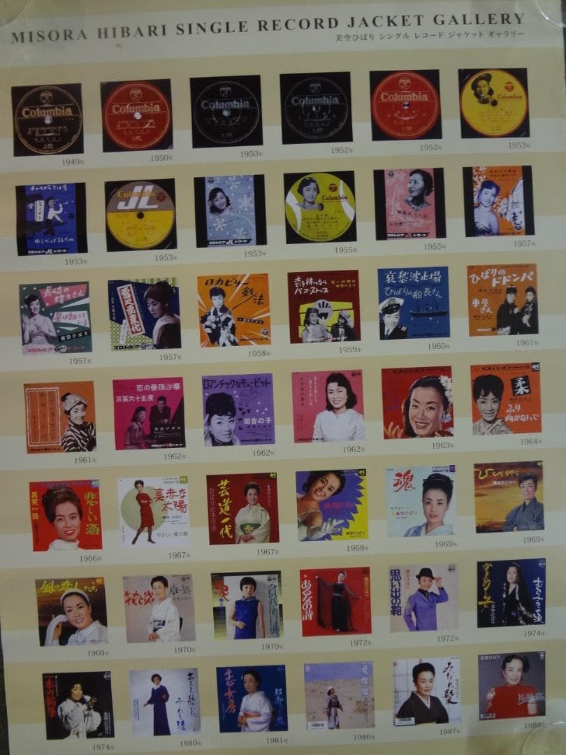 美空ひばり　シングルジャケットコレクション　　入手困難非売品B２サイズポスター