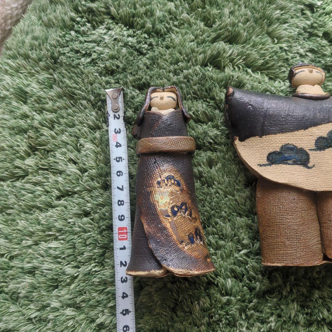 雛人形 陶器製 自然の釉