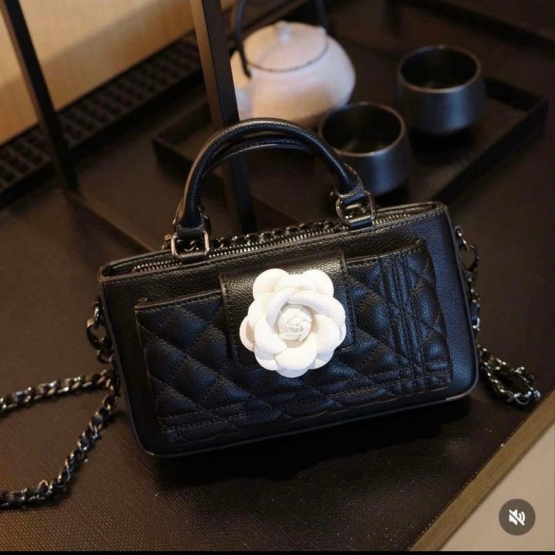 riu フォーンバッグ　Rose phone bag ブラック　薔薇　ローズ