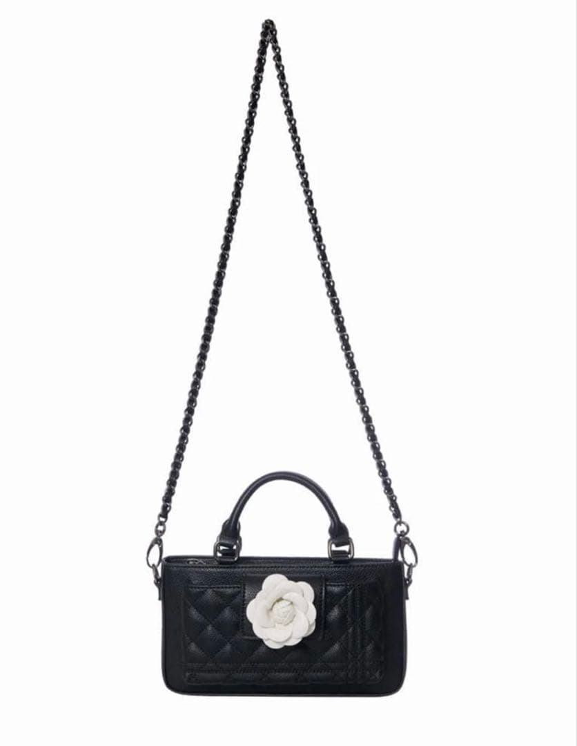 riu フォーンバッグ　Rose phone bag ブラック　薔薇　ローズ