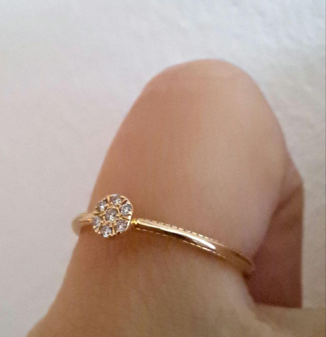 【専用】agete ダイヤモンド　リング 11号 ポーチ付き