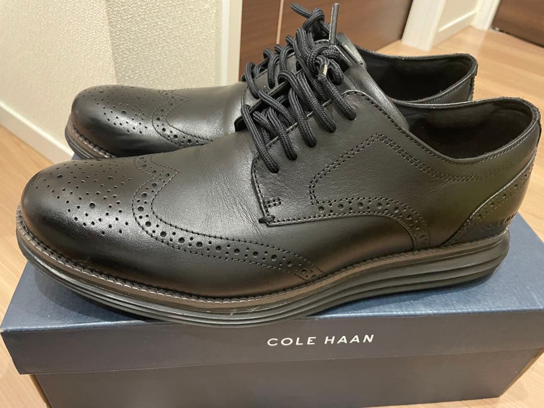 【美品】コールハーンCOLE HAAN ブラック ドレスシューズウィングチップ
