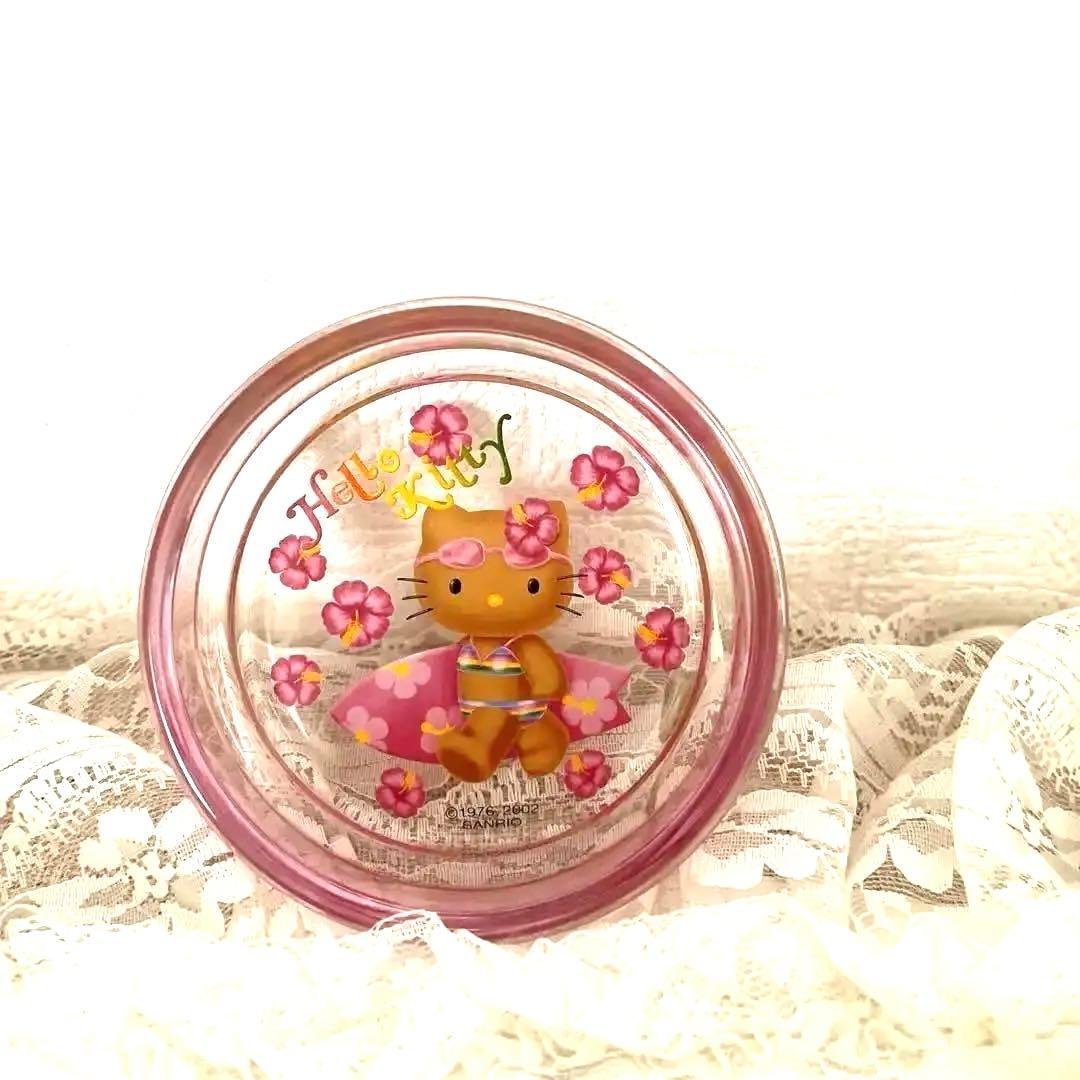 希少‼️日焼けハローキティ サーフィン ガラストレイ 入手困難 ハイビスカス