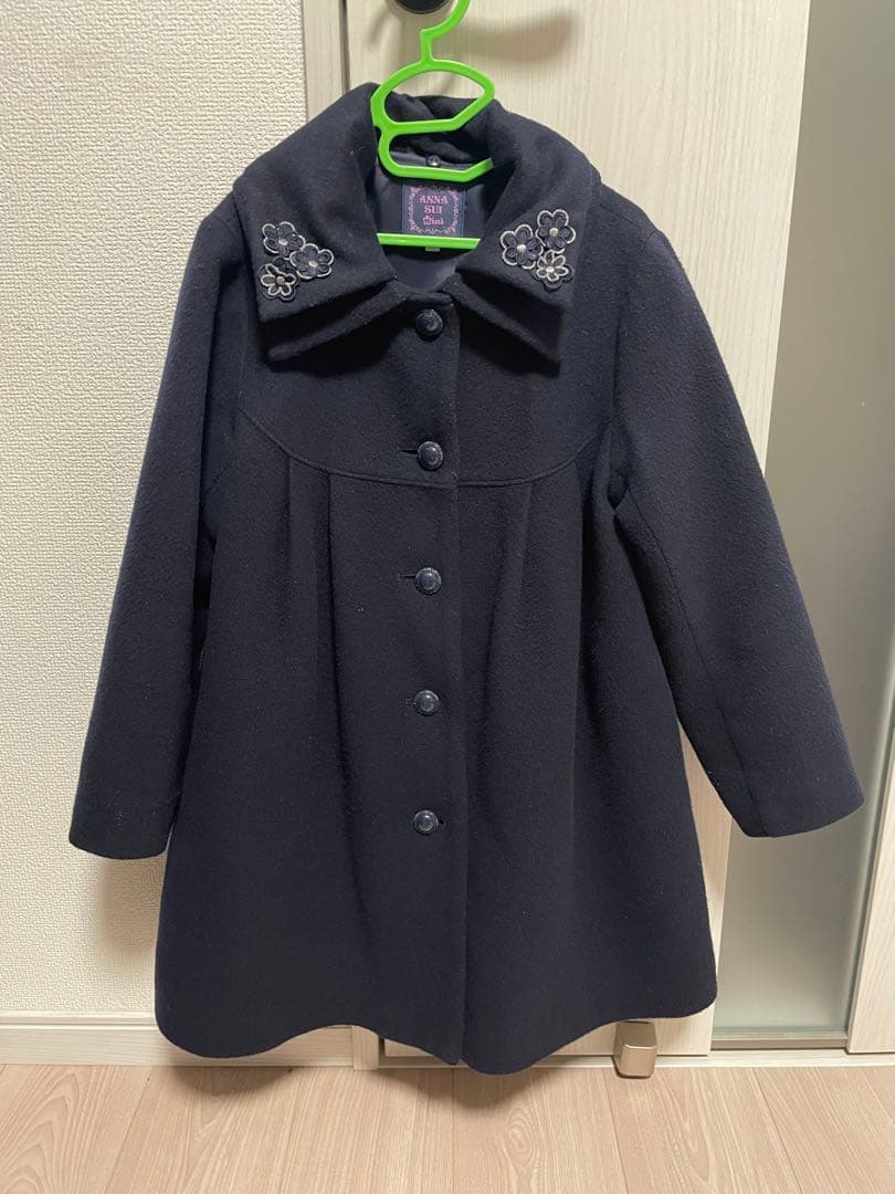 ANNA SUI Mini ウールコート 130 ネイビー