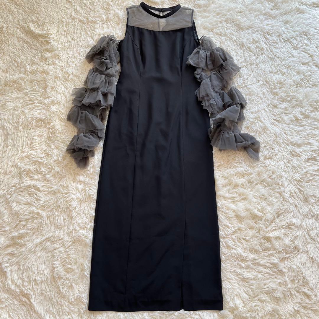美品✨Kana カナ　チュールフリルスリーブ　Iライン 2way ドレス　M
