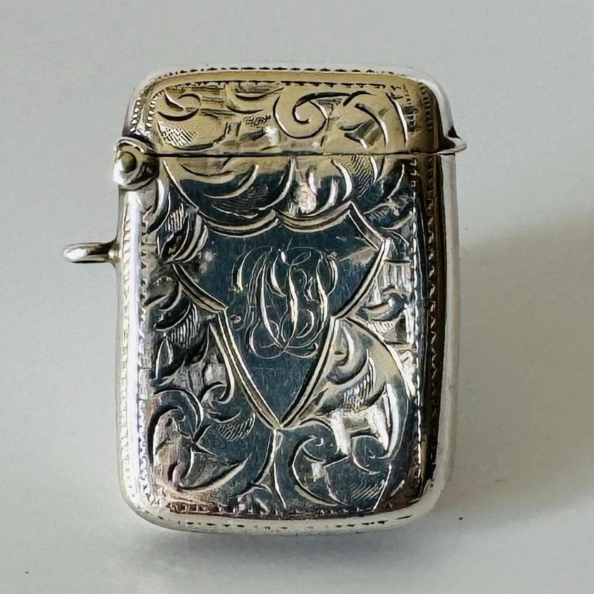 ★1910年代 英国 ★アンティーク 純銀製 マッチケース イギリス 925