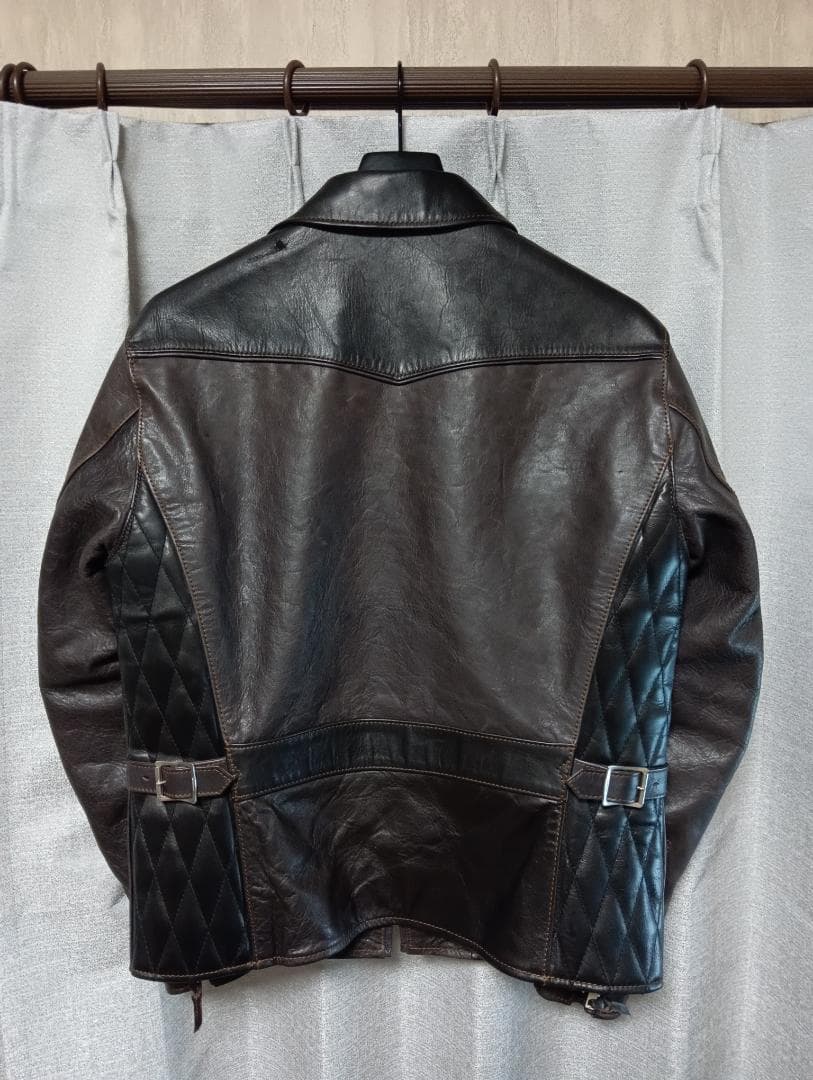 フラットヘッドホースハイド シングルライダースジャケット FN-LJ-HS004