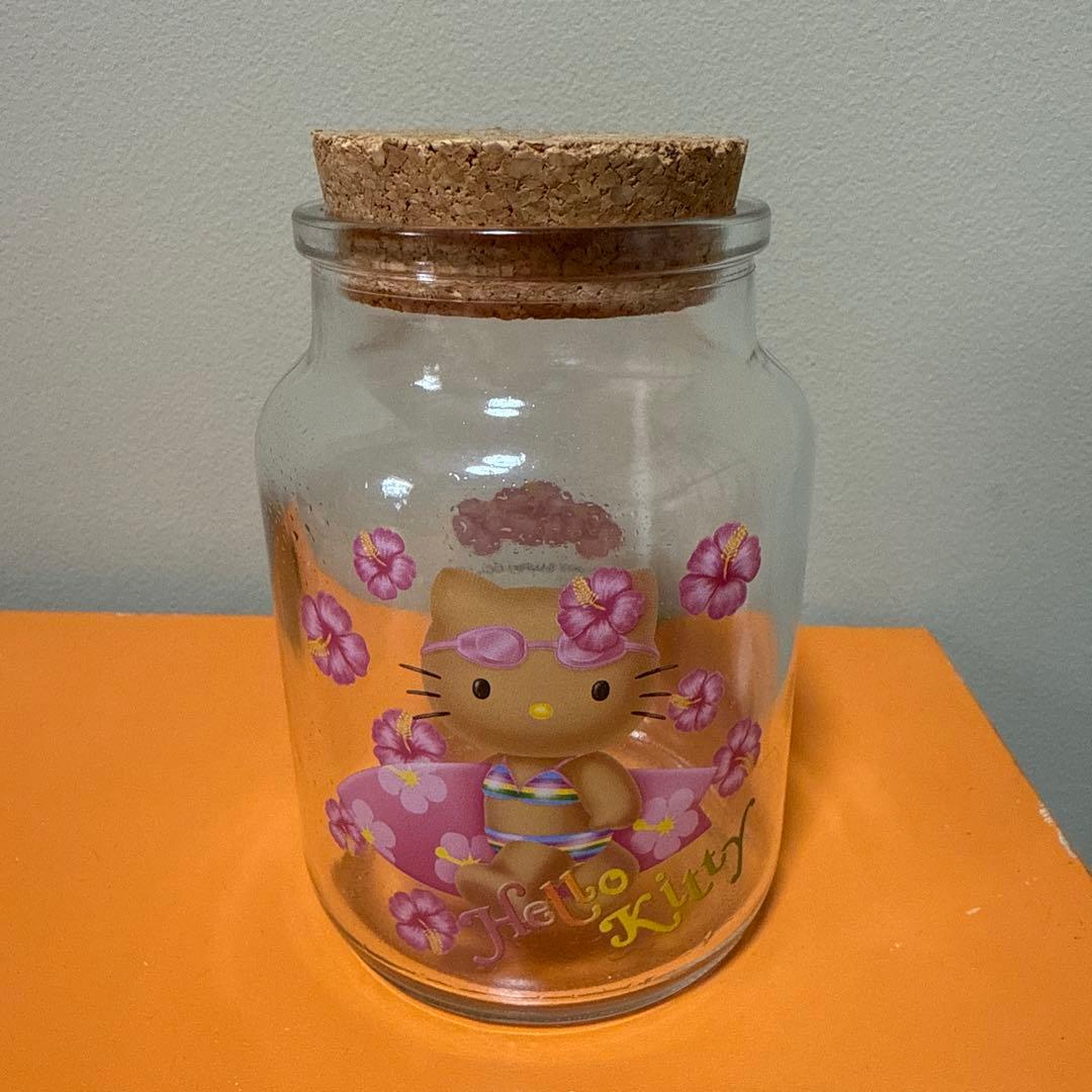 ハローキティ ガラスジャー 2002年製 日焼けキティ