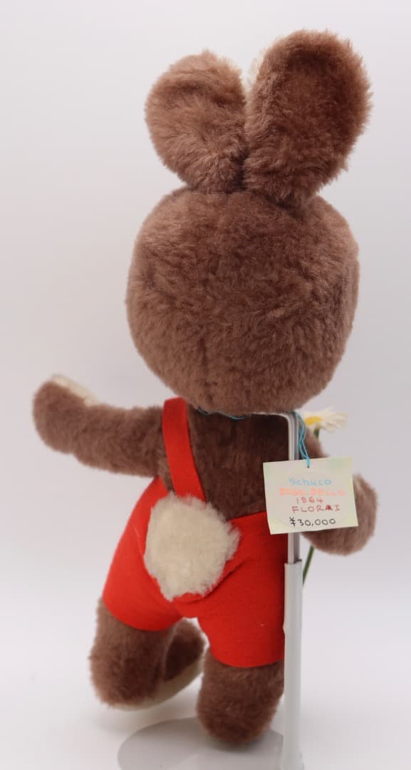 シュコー・ビゴベロ1964年代 ウサギ男の子 ぬいぐるみ 赤いオーバーオール