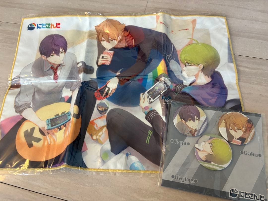 剣持刀也　伏見ガク　渋谷ハジメ　PASH ポートレートタオル　バッジセット