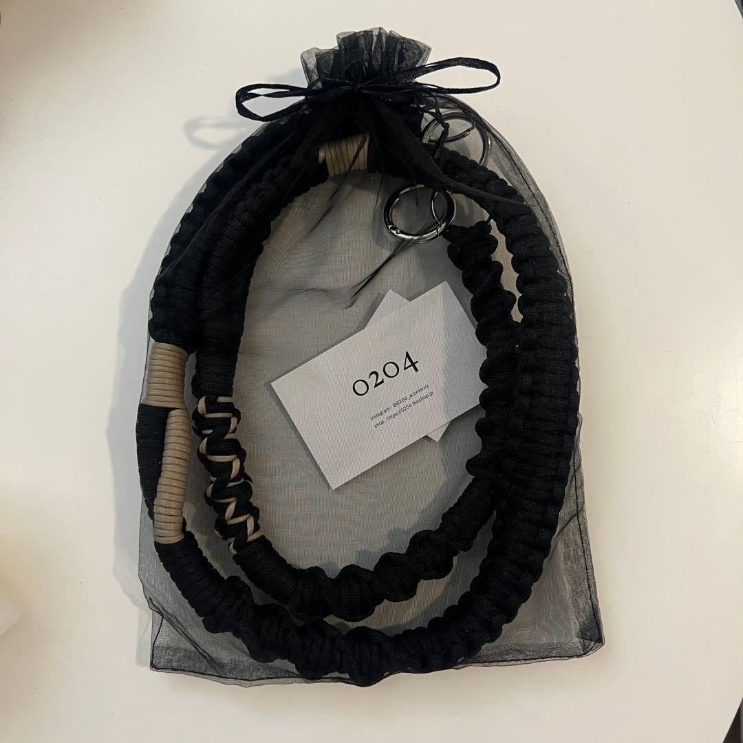 0204 スマホショルダーバッグ ブラック/ベージュ