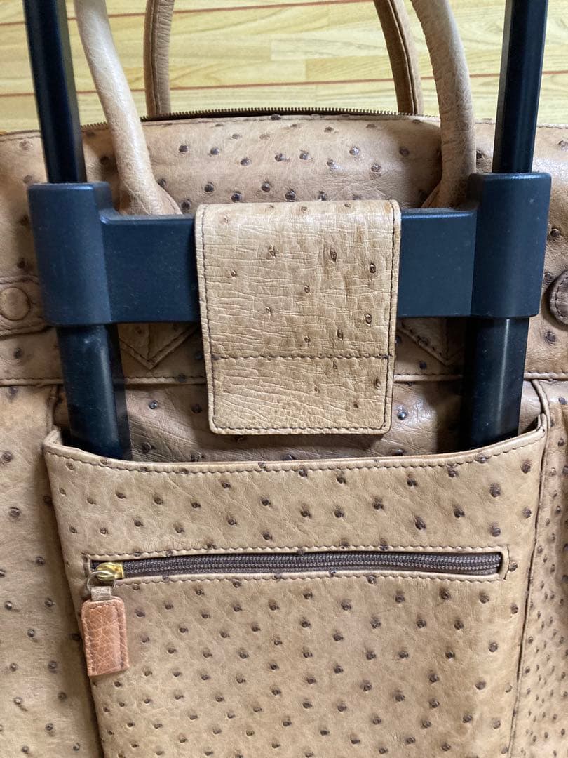 オーストリッチレザー JRA認定 大容量キャリーオンバッグ iii Sanpo製