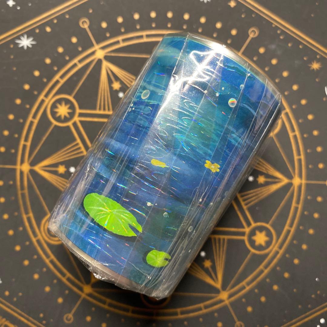 【9415】海外　マステ　6m巻　貝殻光マスキングテープ　夜　湖面　背景系